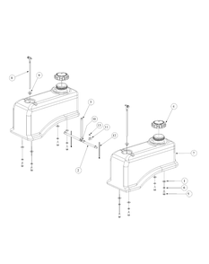 Fuel Tank Assembly Diagram and Parts List for M48-KW (53BB5DAV150-19-HP)(2003 1/2) Cub Cadet Lawn Tractor